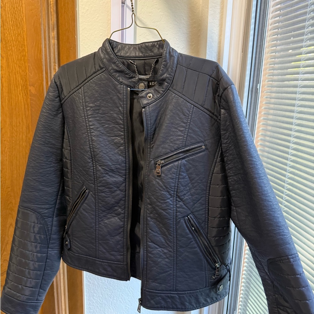 Dark Navy leather like Women's Jacket